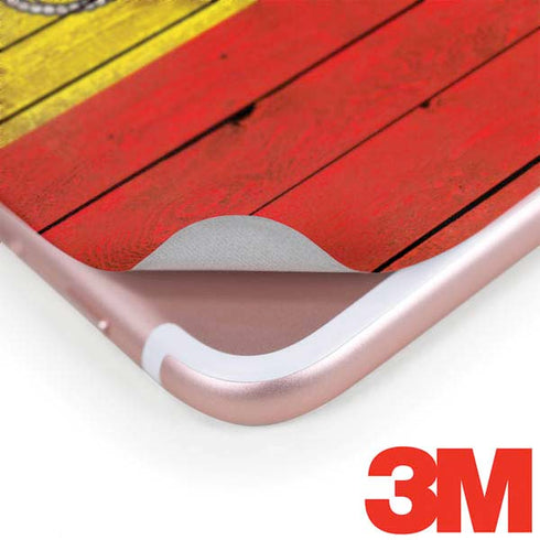 Spain Flag Dark Wood iPhone 8 Plus Skin